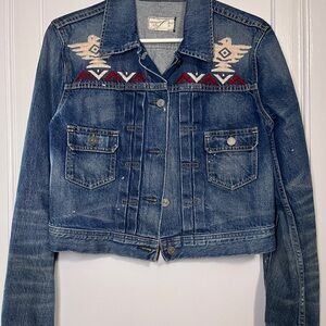 Denim & Supply Ralph Lauren Blue Embroidered Jean Jacket